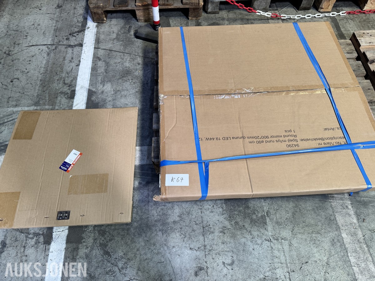  Rundt LED-speil Ø90cm og Alterna Milano speil