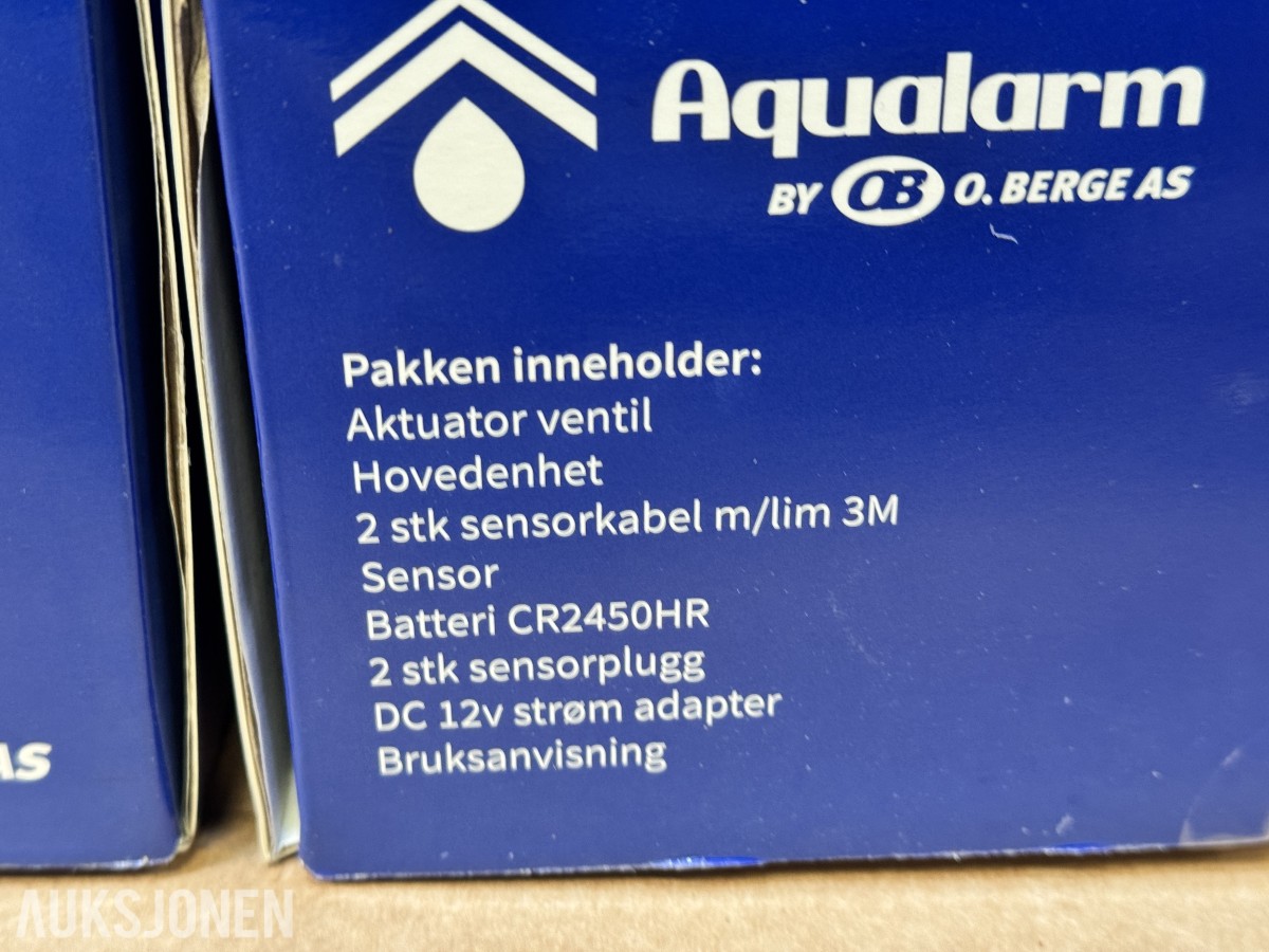 2 stk Aqualarm Trådløs vannlekkasjestopper 3/4 tommer 