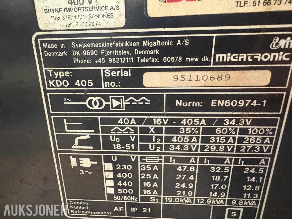 Migatronic KDO 405 sveiseapparat
