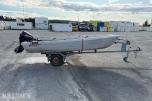 Pioner 15 med båthenger, Evinrude motor 25hk 