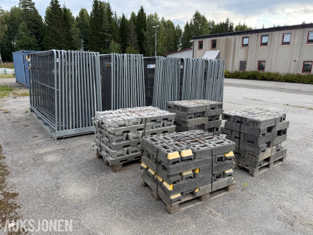 Garda/Heras byggegjerder 150stk m/ føtter