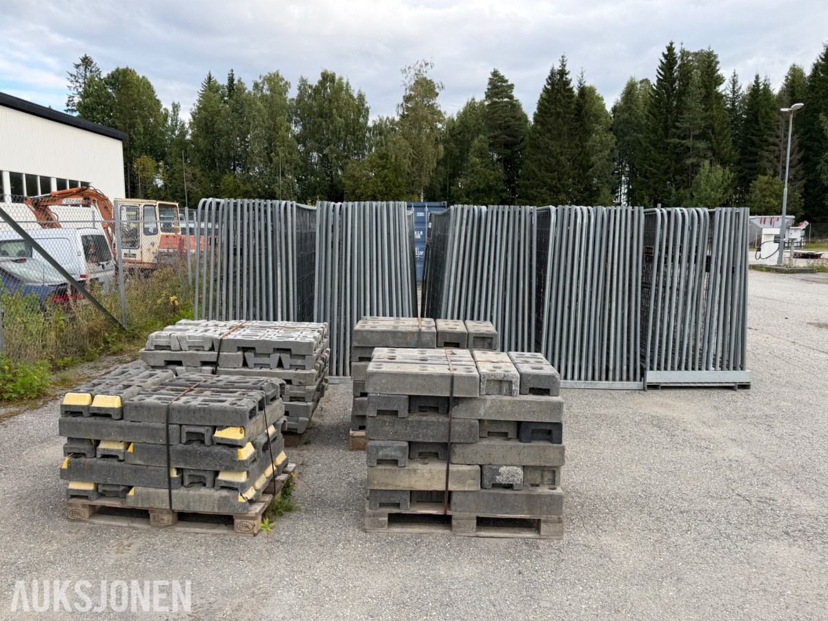 Garda/Heras byggegjerder 150stk m/ føtter