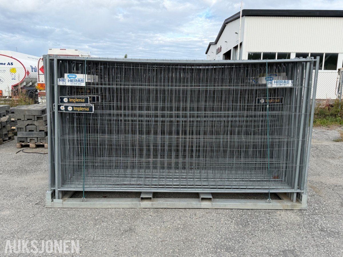 Garda/Heras byggegjerder 150stk m/ føtter