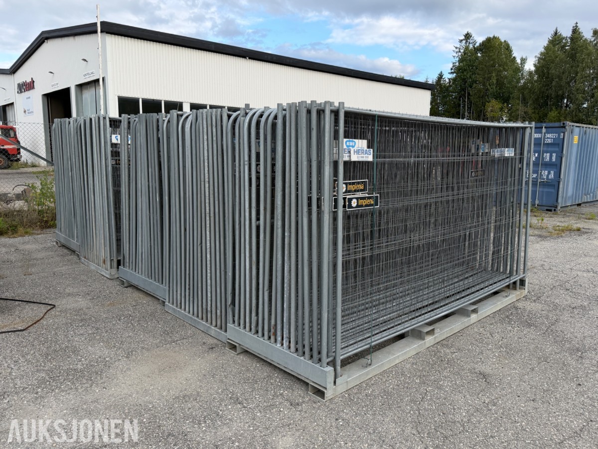 Garda/Heras byggegjerder 150stk m/ føtter