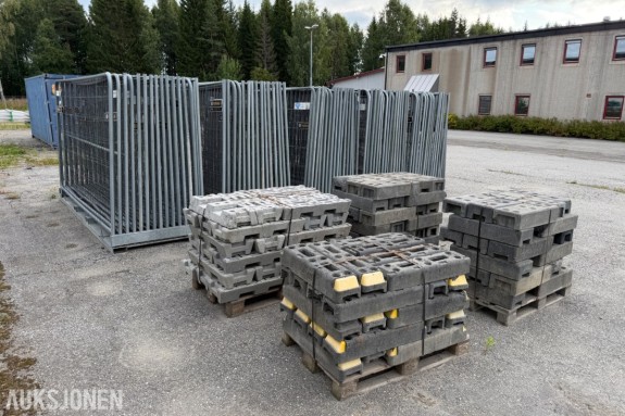 Garda/Heras byggegjerder 150stk m/ føtter
