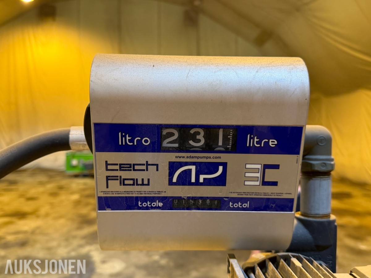 3000 liter Dieseltank med pumpe og telleverk 