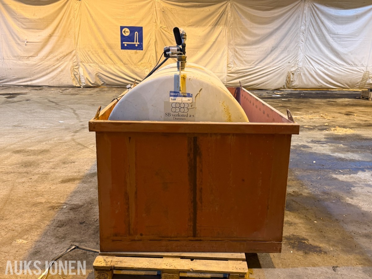 3000 liter Dieseltank med pumpe og telleverk 