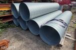 KORRUGERTE STÅLRØR – 6 STK. – CA. Ø630 MM – LENGDE CA. 3 M