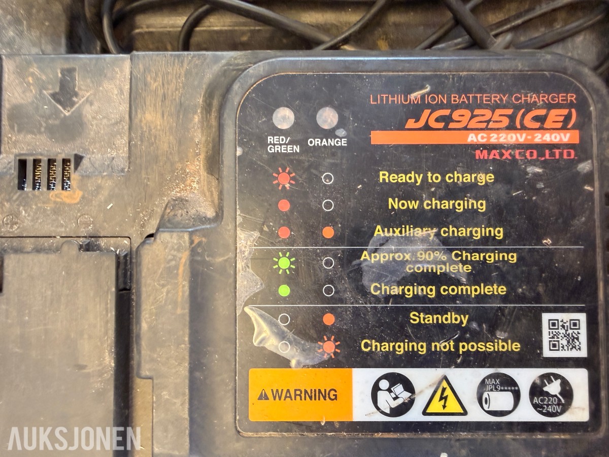 MAX RB397 RE-BAR-TIER – BATTERIDREVET BINDEMASKIN MED LADER OG 30 SPOLER