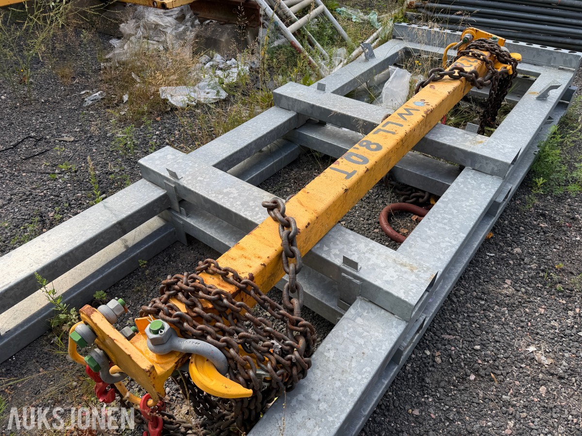 CONTAINER LØFTEÅK MED KJETTING – 8 TONN