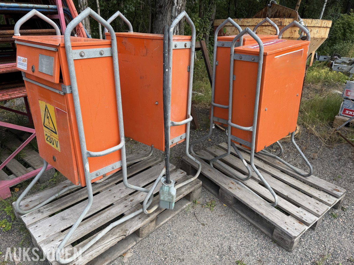 BYGGESTRØMSKAP OG BYGGVARMER – 11 STK. ENHETER