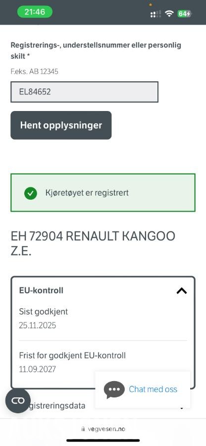 2015 Renault KANGOO Z.E.