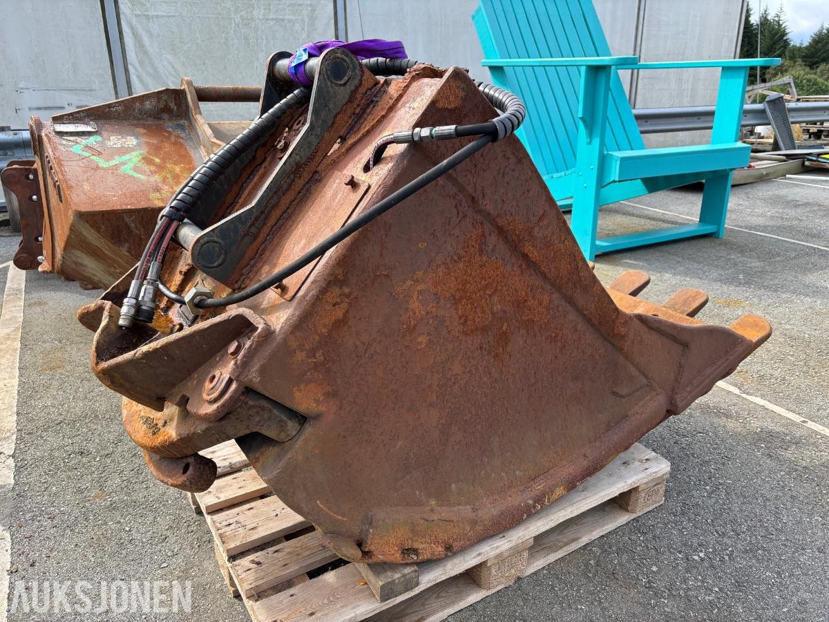 Graveskuff med S50-feste - hydraulisk klype.