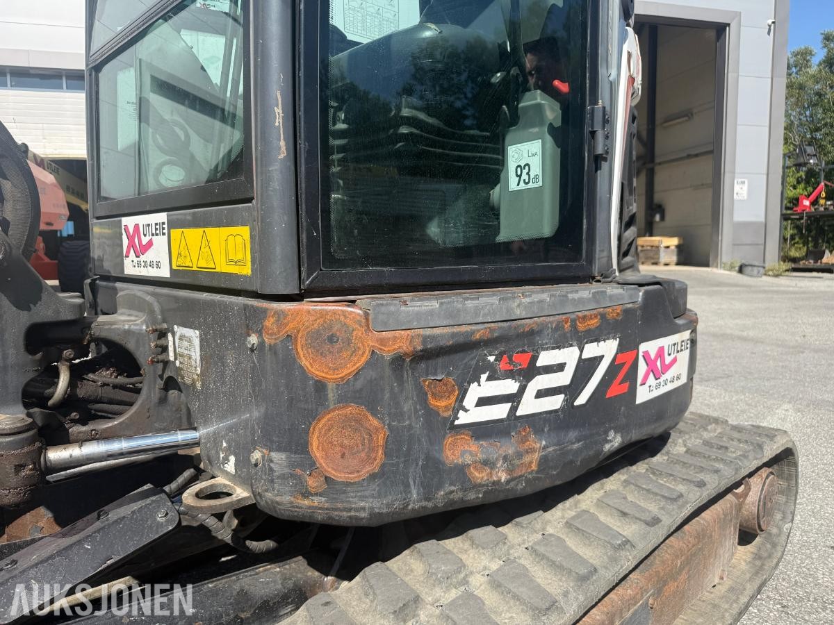 2018 Bobcat E27z minigraver med tiltrotator og graveskuff