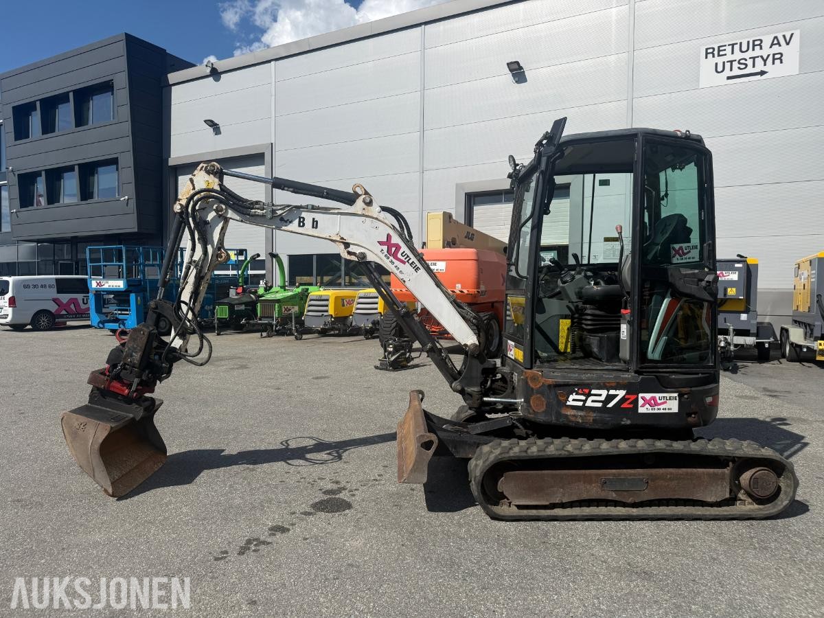 2018 Bobcat E27z minigraver med tiltrotator og graveskuff