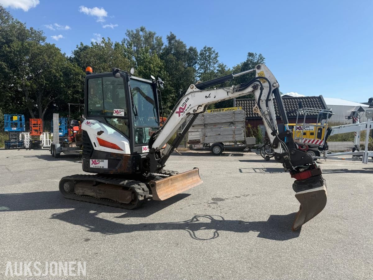 2018 Bobcat E27z minigraver med tiltrotator og graveskuff