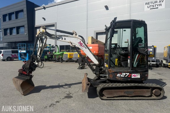 2018 Bobcat E27z minigraver med tiltrotator og graveskuff