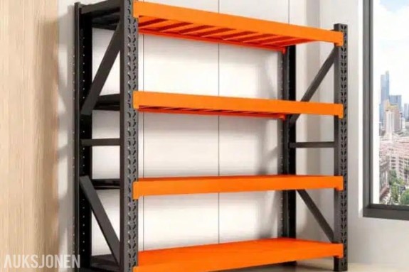 4stk 150x60x200, 1200kg komplette lager reoler! Helt nye! Garasjereoler