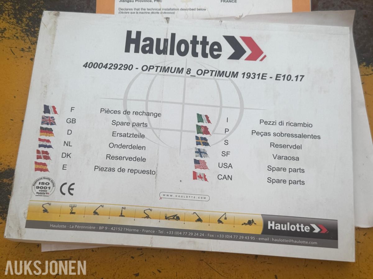 2019 Haulotte Optimum 8 elektrisk sakselift.