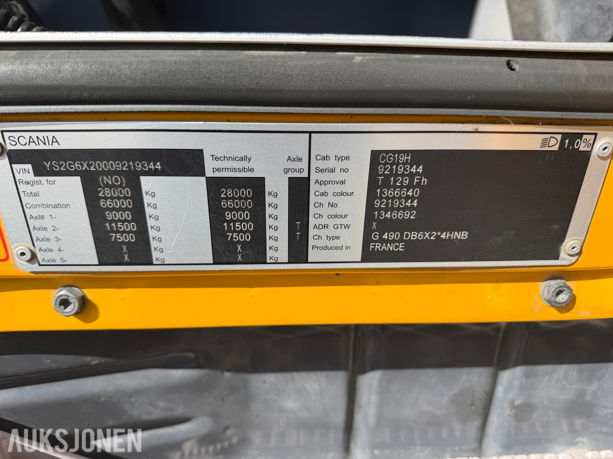 2017 Scania G 490 Kostebil 