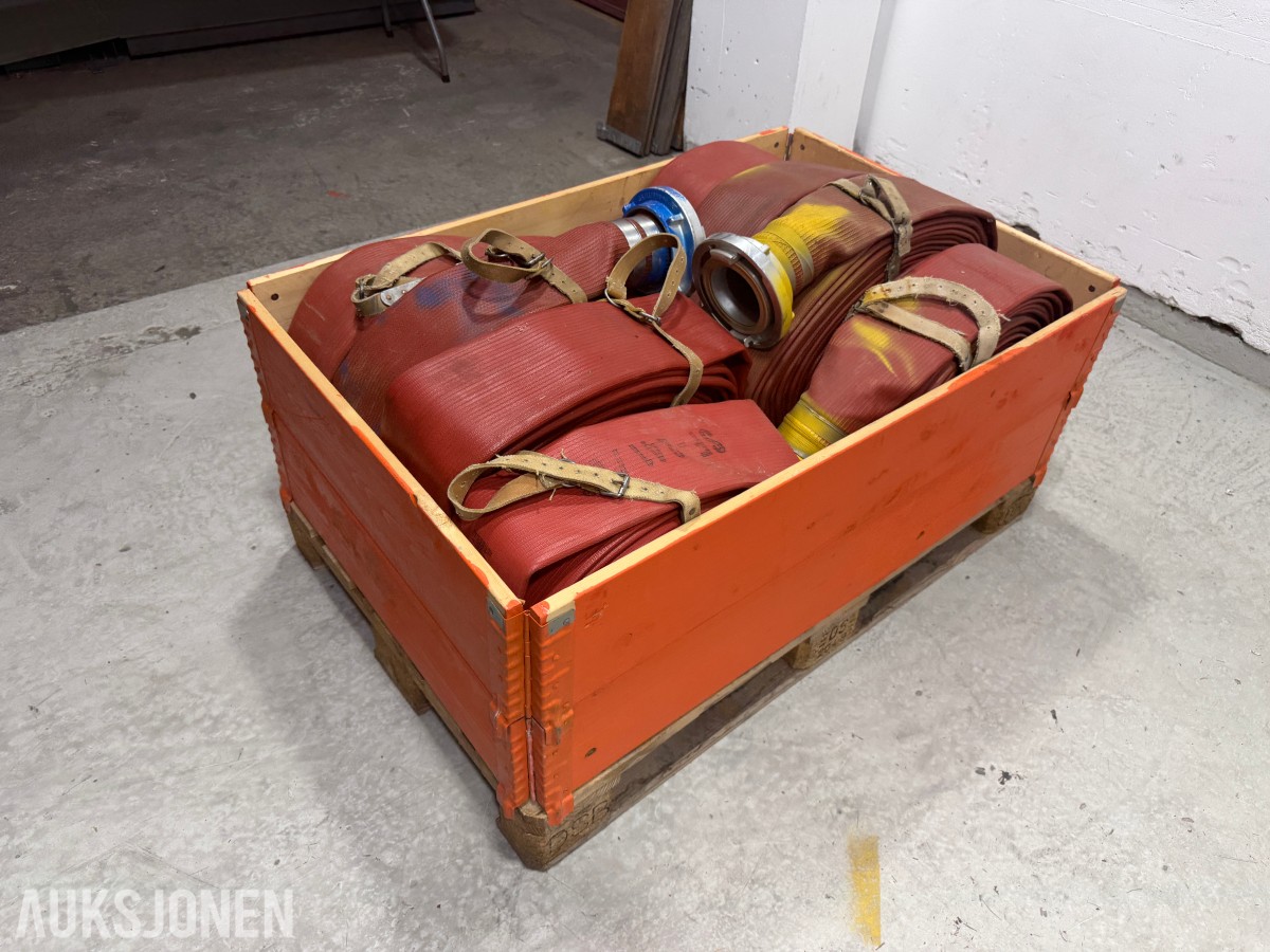 Parti kraftige brannslanger med storz-/metallkoblinger – 8 stk. 