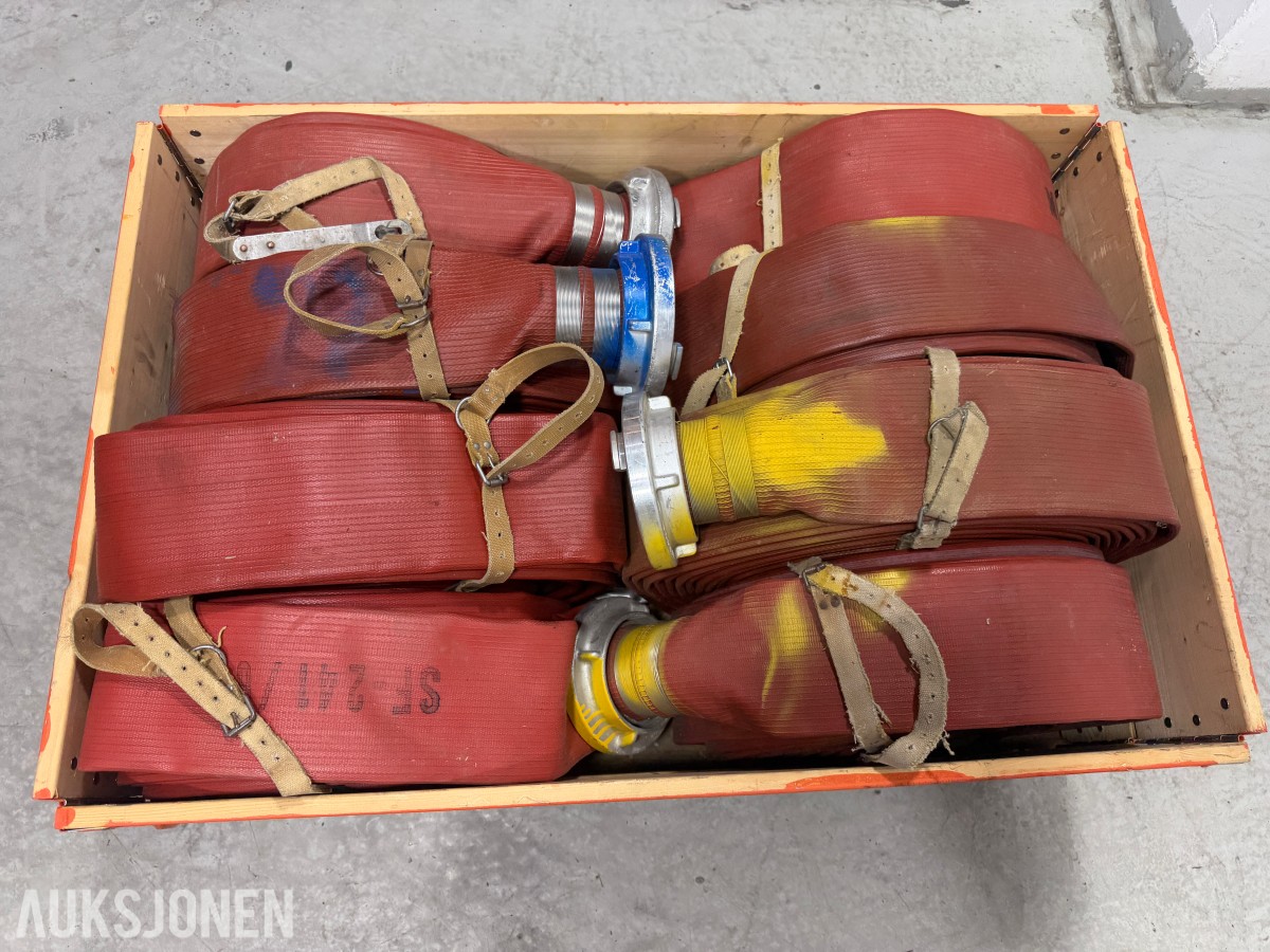 Parti kraftige brannslanger med storz-/metallkoblinger – 8 stk. 