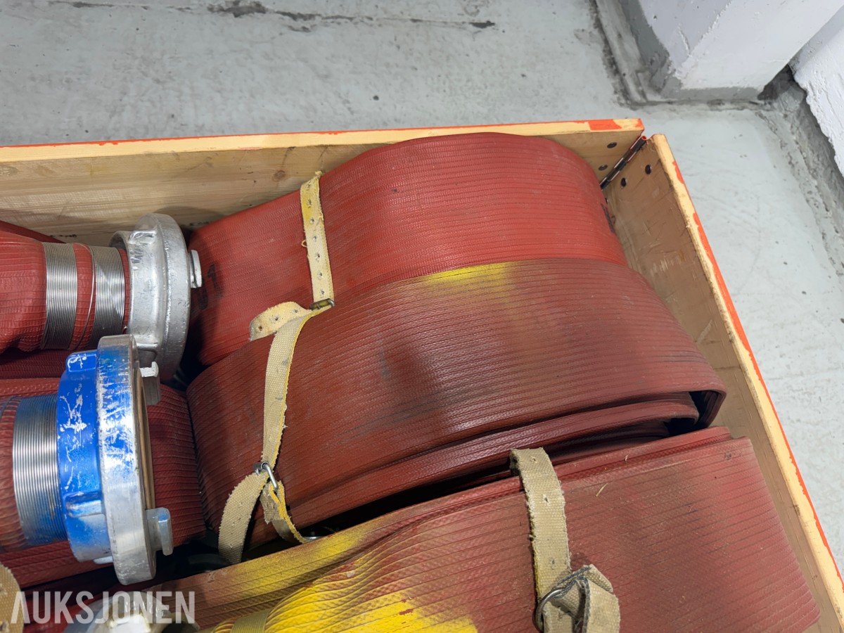 Parti kraftige brannslanger med storz-/metallkoblinger – 8 stk. 
