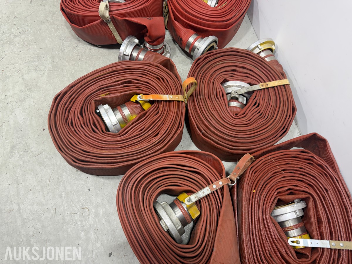 Parti Mandals Armitex brannslanger med metallkoblinger – 10 stk. 