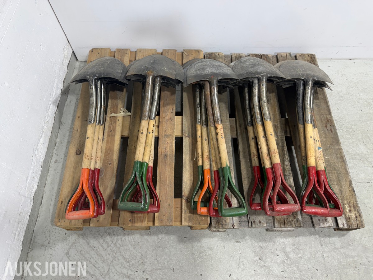 Parti med ca. 30 Norge SF spader 