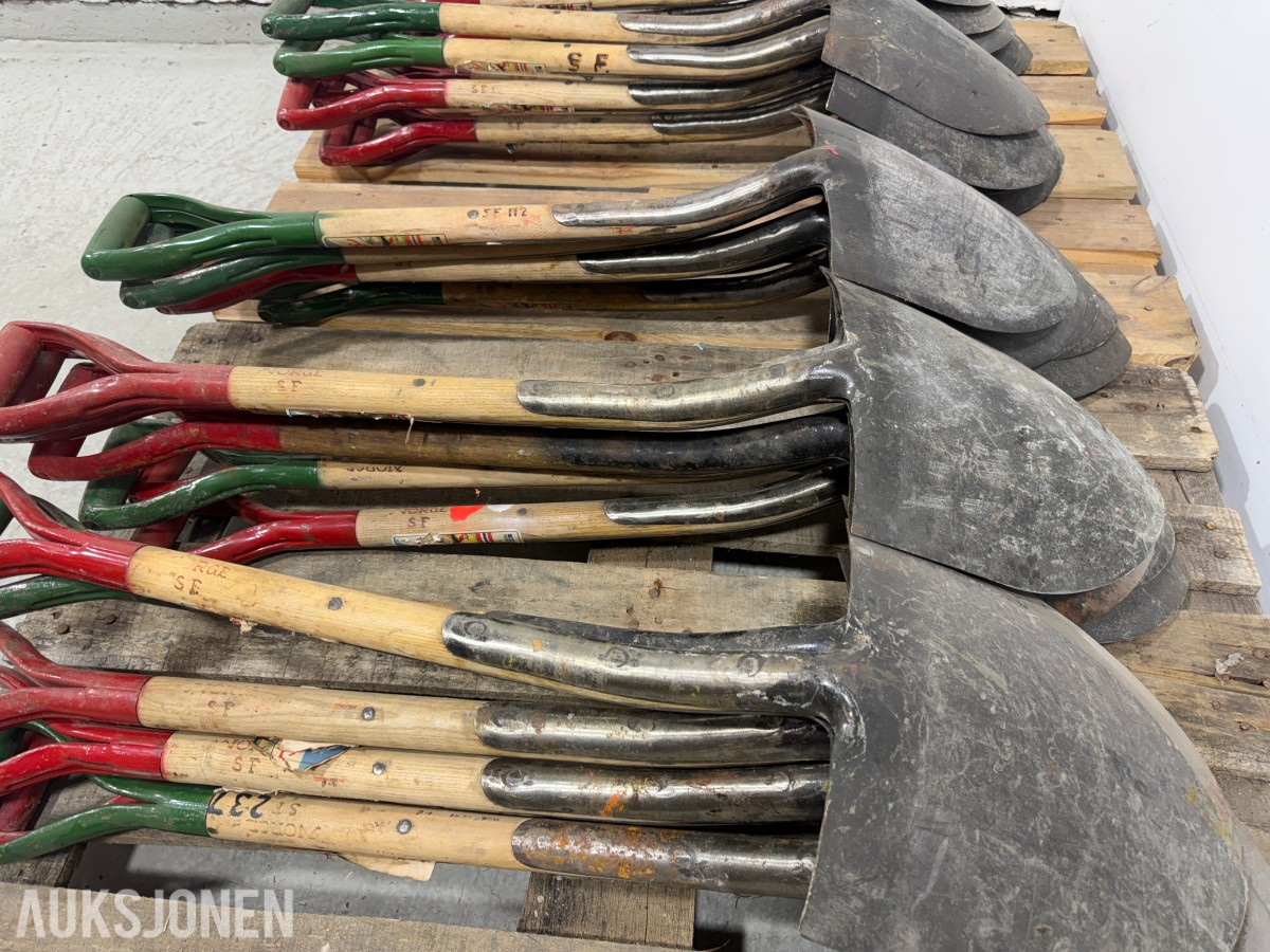 Parti med ca. 30 Norge SF spader 