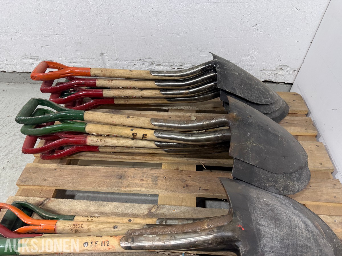 Parti med ca. 30 Norge SF spader 