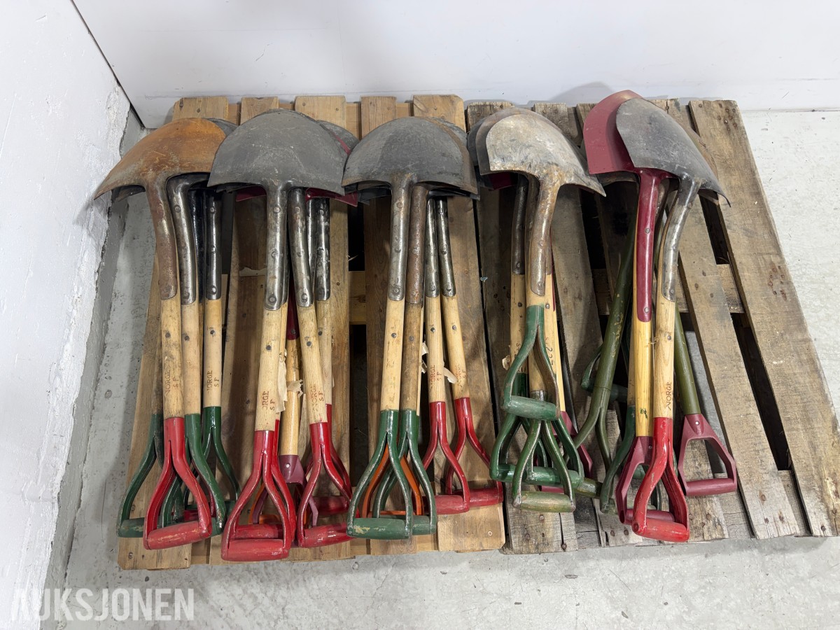 Parti med ca. 30 Norge SF spader