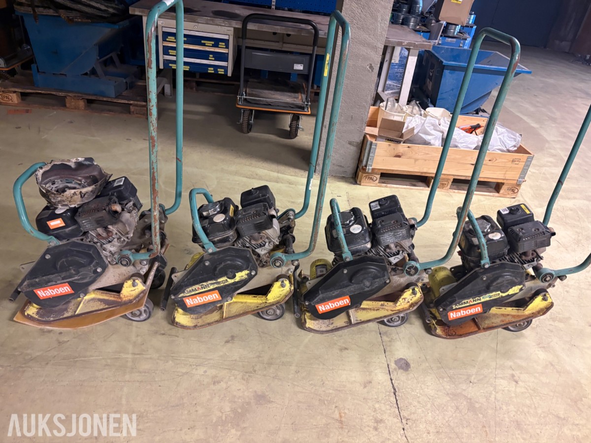 4 stk. vibroplater / platevibratorer – bensindrevne
