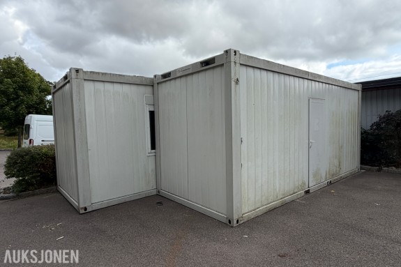 2 stk mannskapsbrakker / brakkerigg - isolert - ca. 5,88 x 2,23 x 2,53 m