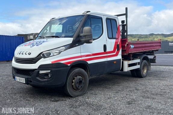 2017 Iveco Daily tippbil m/sidetipp - KUN 47 136 km - EU godkjent til 18.05.2027