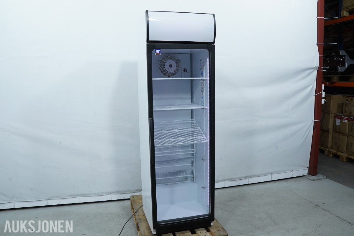 Frigoglass S76 HC kjøleskap / kjølemonter med glassdør – 378 liter