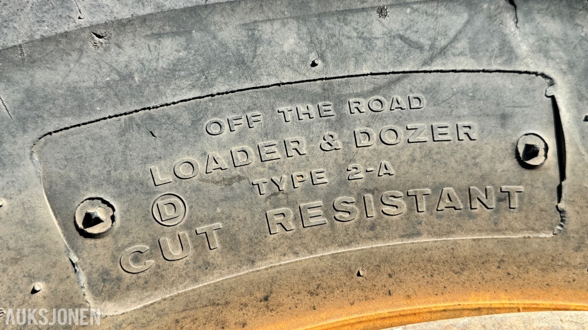 Bridgestone 26.5R25 V-Steel D-Lug OTR-dekk komplett med felg