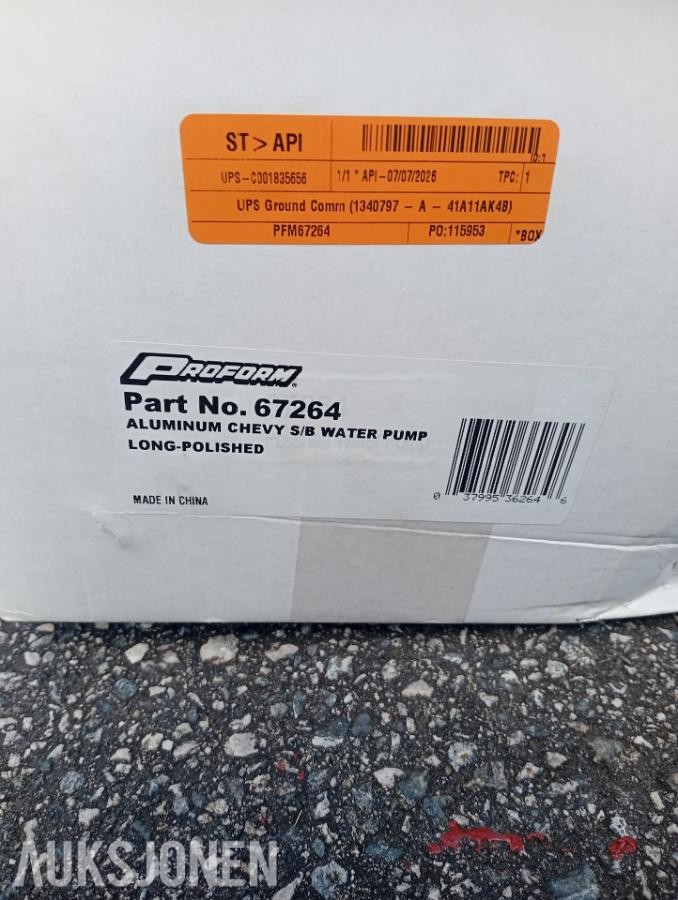 1980 ny - Chevrolet sb vannpumpe - Part no 67264