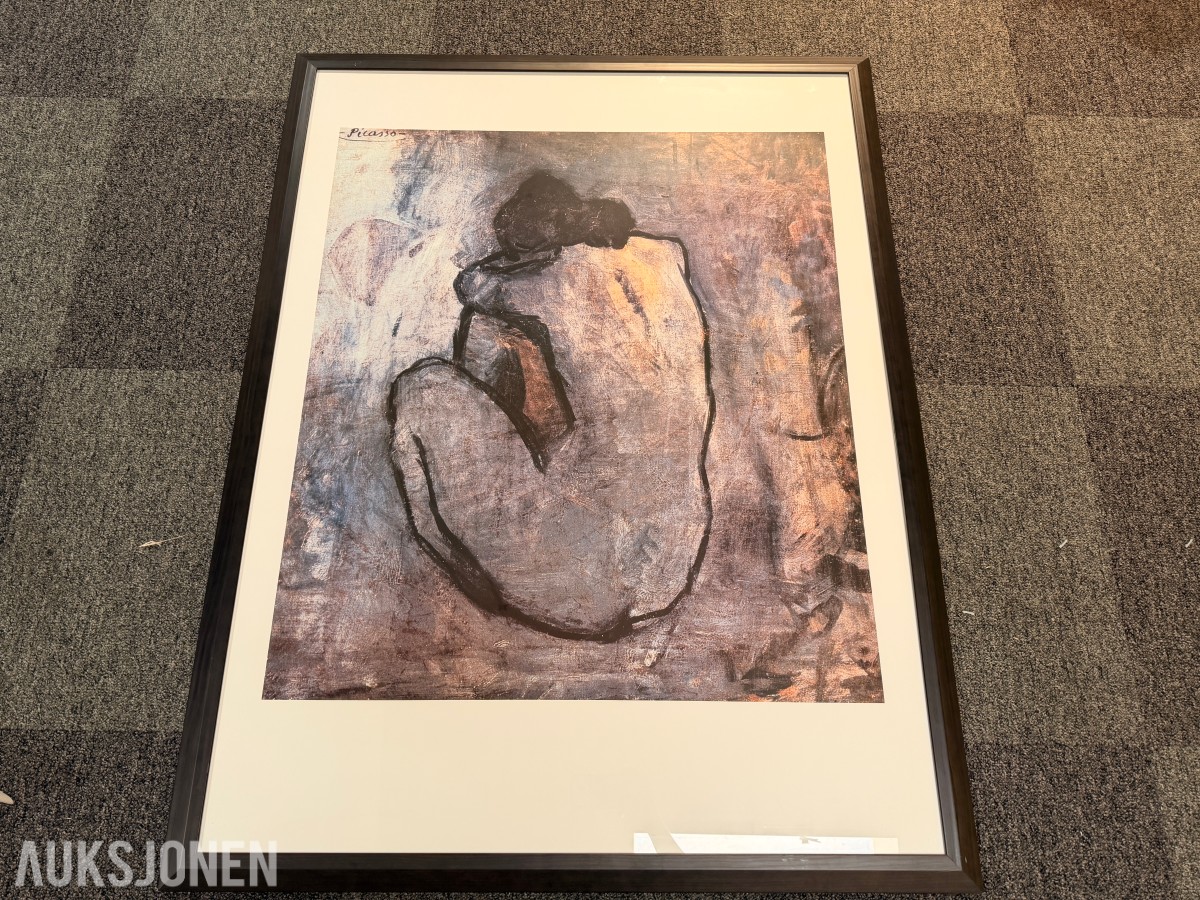 Pablo Picasso – Omfavnelsen – stort innrammet kunsttrykk