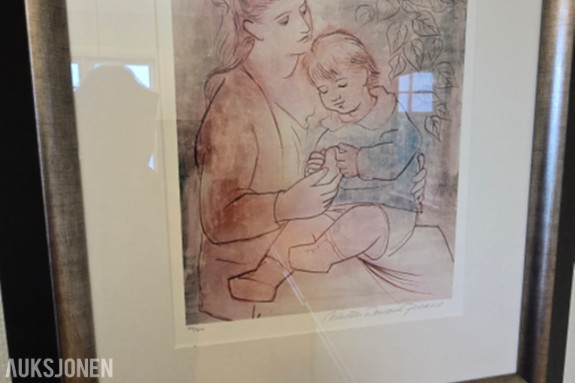 Pablo Picasso – Omfavnelsen – stort innrammet kunsttrykk