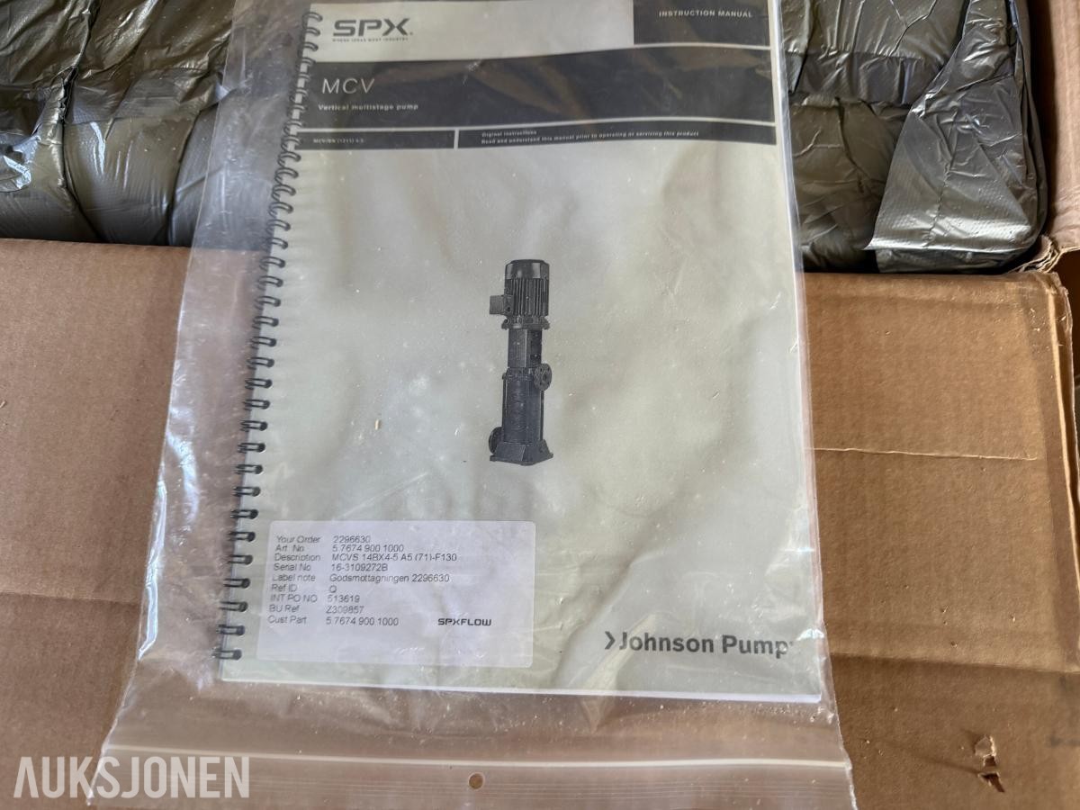 SPX Johnson Pump MCVS 14BX4-5 vertikal flertrinnspumpe