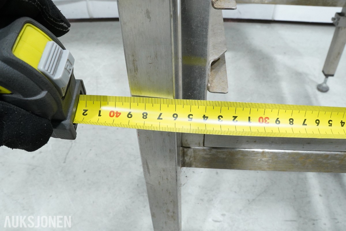 RUPRO arbeidsbenk i rustfritt stål med geiderstativ - 209 cm