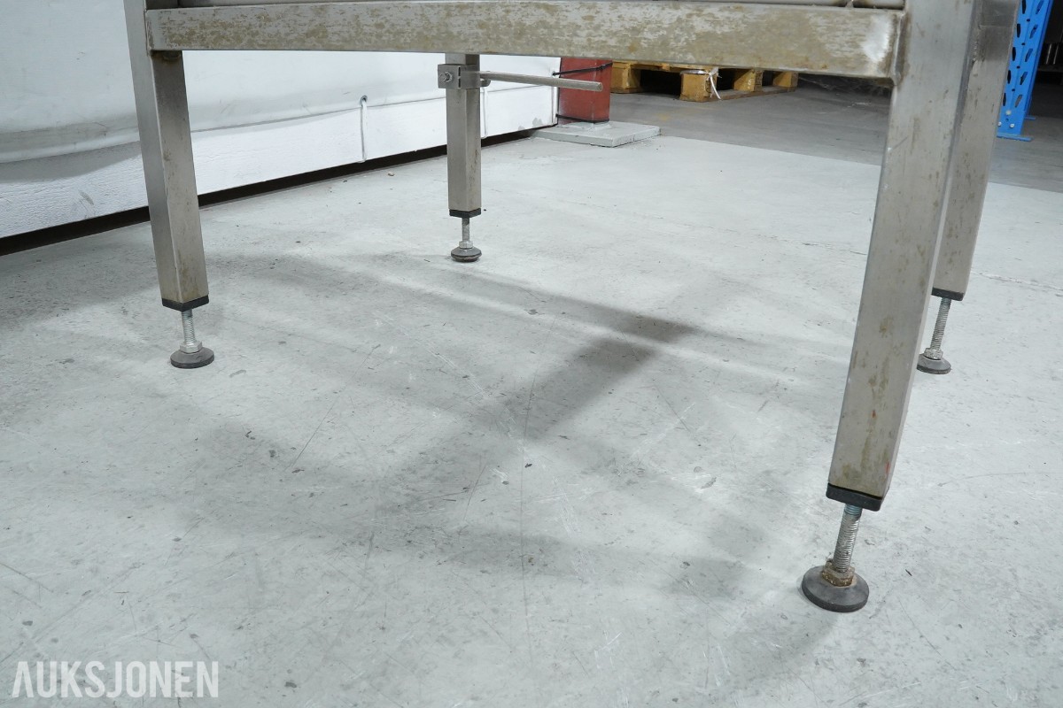 RUPRO arbeidsbenk i rustfritt stål med geiderstativ - 209 cm