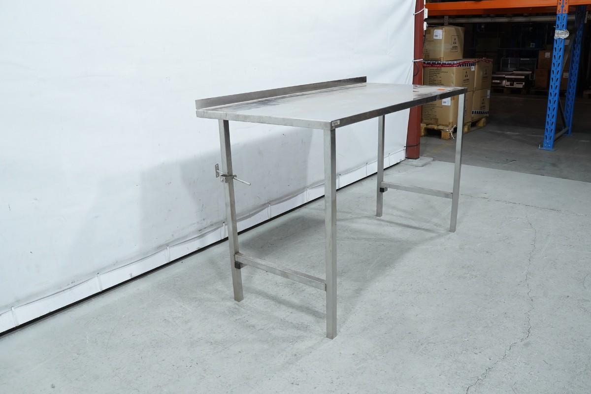 2 stk. RUPRO arbeidsbord i rustfritt stål med oppkant