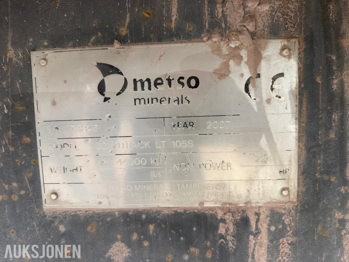 2007 Metso LT 105S Beltegående grovknuser