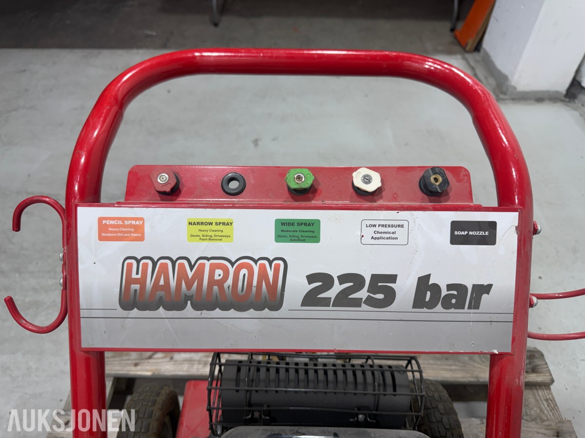 Hamron bensindrevet høytrykksspyler 225 bar – 6,5 HP