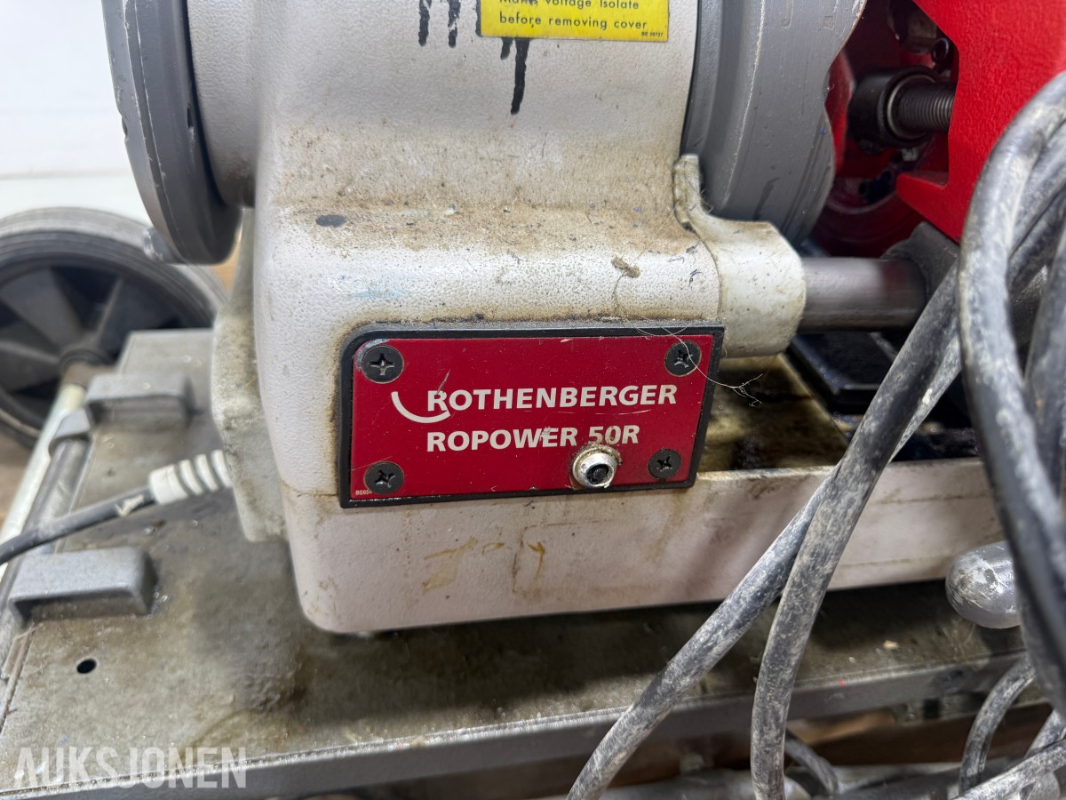 Rothenberger ROPOWER 50R gjengemaskin med rørbukker