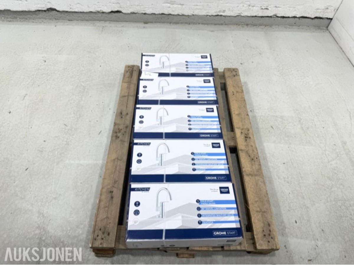 5 Stk GROHE Start 30495001 kjøkkenarmatur med avstengning