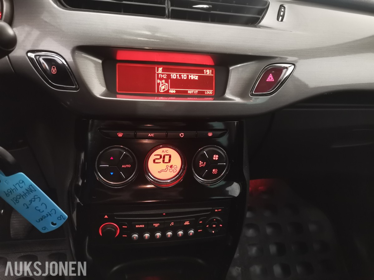 2010 Citroen C3 1.6 HDI 92HK EXCLUSIVE HENGERFESTE LAV KM CRUISE