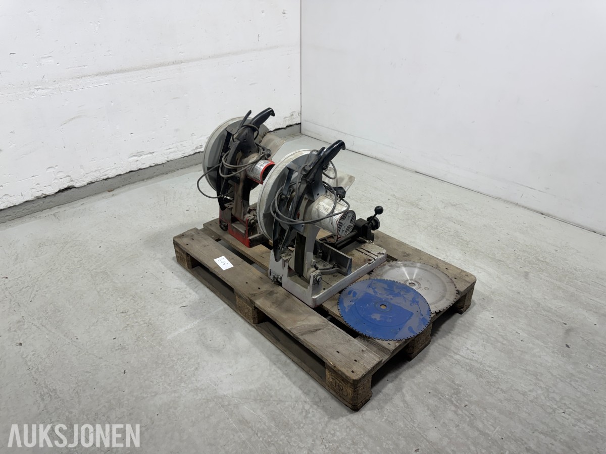 2 stk RIDGID 590-L metallkappsager med sagblader